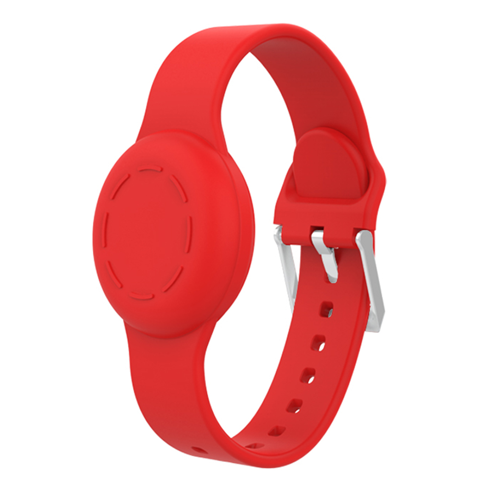 

Kids Armband Für Apple Airtag, Trackerhalter Silikongehäuse Wasserdichtes Verstellbares Armband - Rot, AirTag