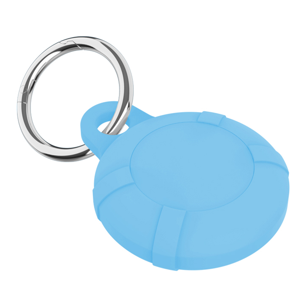 

Silikonschutzgehäuse Für Luftttag-anti-lost Vollbedeckung Wasserdichtes Schlüsselbund Mit Schnalle - Baby Blau, AirTag