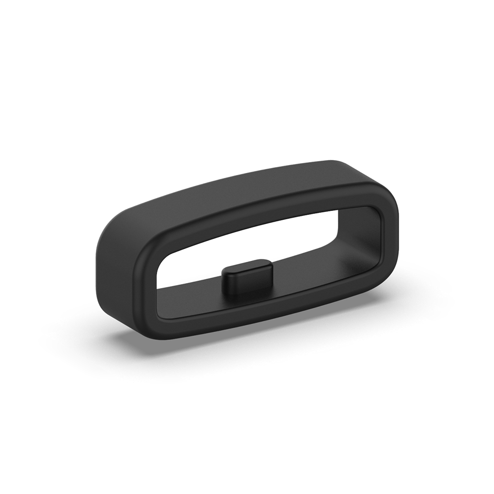 

18mm Watch Band Loop Silicon Watchhalter Keeers Ersatzverschluss Ring - Schwarz, Universal