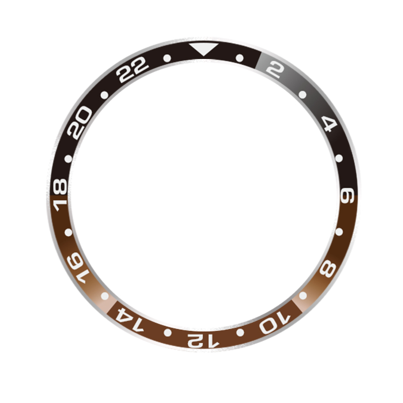 

Für Samsung Galaxy Watch 5 / 4 40-mm-uhr-lünette Ring Dual-color Adhäsive Rahmenabdeckung Anti-kratzer-metallschutz (typ B) - Schwarz+braun, Galaxy Watch 5 40mm