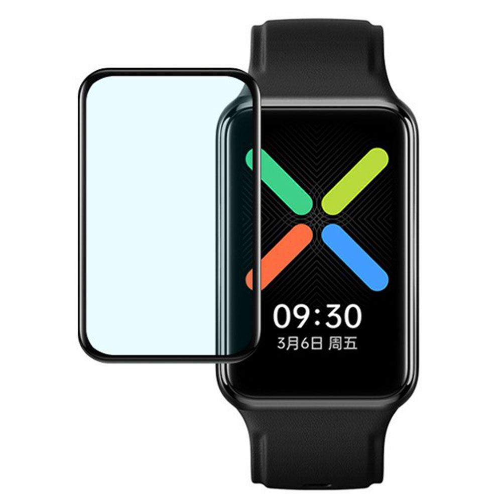 

1pc 3D Gebogener Uhrenbildschirmschutz Für Oppo Watch Free, Anti-scratch HD Clear Black Edge Pet Film, Oppo Watch Free