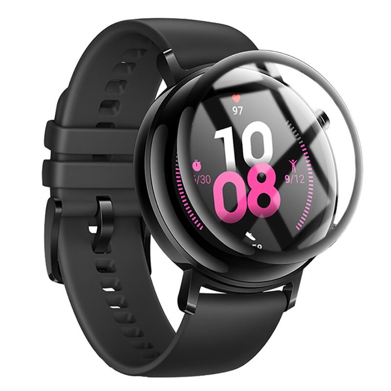 

1pc Für Huawei Uhr GT 2 42mm PET+PPT Clear Film 3D Scratch Resistant Watch Screen Protector, Huawei Watch GT 2 42mm
