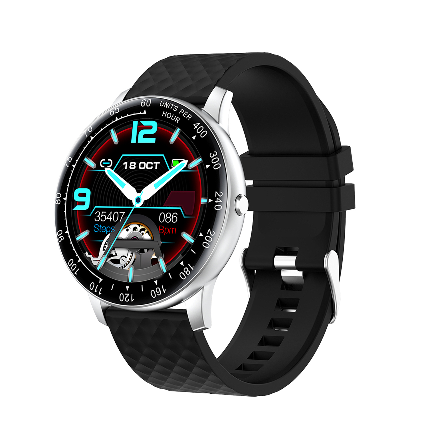 

H30 Full Touch IPS Screen Custom Dial Multi-function Health Monitoring Smart Watch - Black/Silver