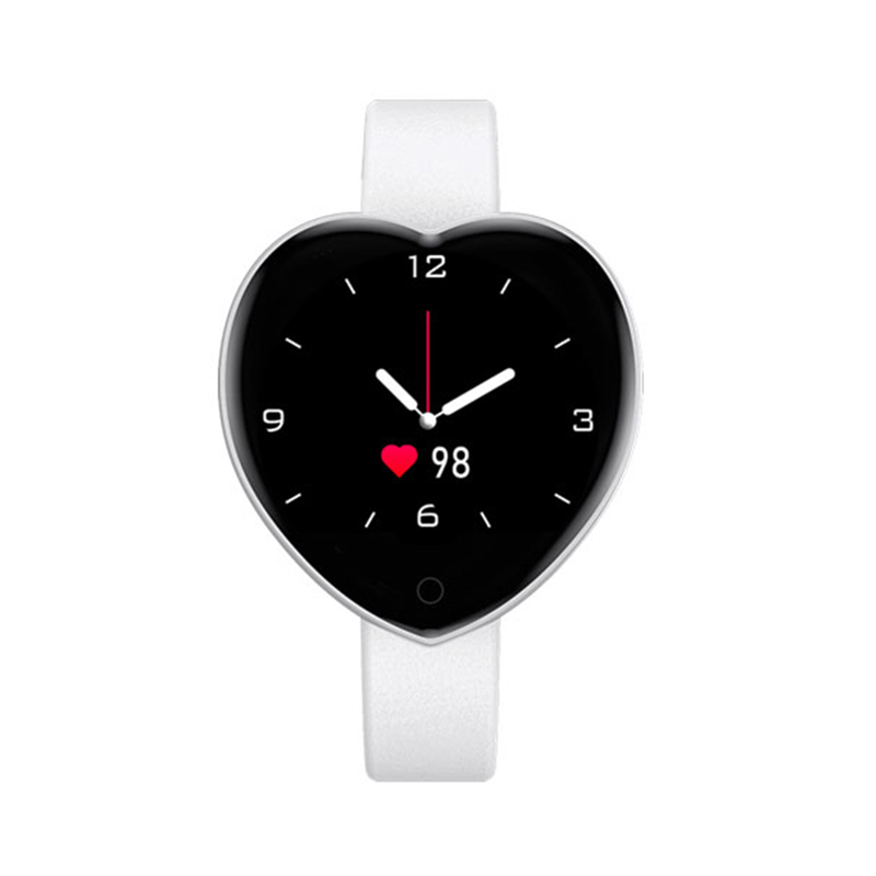 

T52 Color Screen Fitness Tracker Blood Pressure Heart Rate Monitor Smart Watch for Women - White