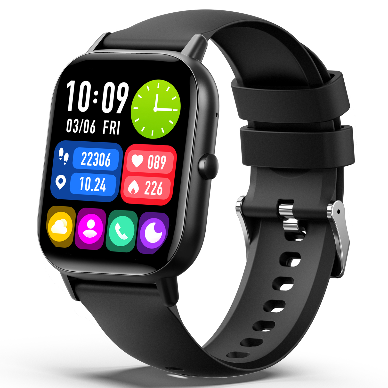 C23 Smart Watch 2.01 Inch HD Large Screen Health Monitor Sports Bluetooth-Compatible Smartwatch - Black