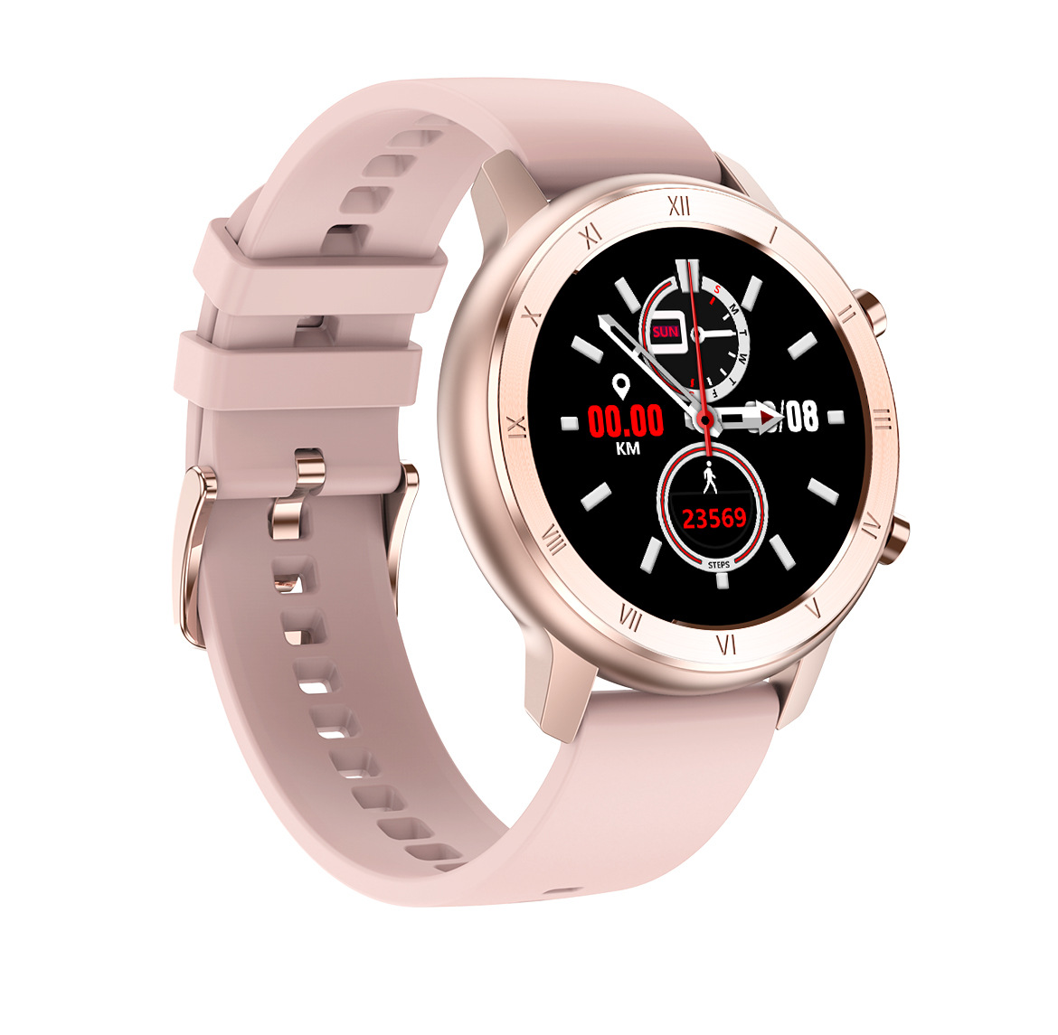 

DT89 Smart Watch Band Multi-function Fitness Tracker IP68 Waterproof Heart Rate Monitor Smart Bracelet - Pink