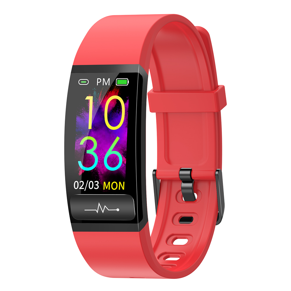 

M8 Color Screen Smart Watch Body Temperature Heart Rate Monitor Fitness Watch Waterproof Smart Bracelet - Red