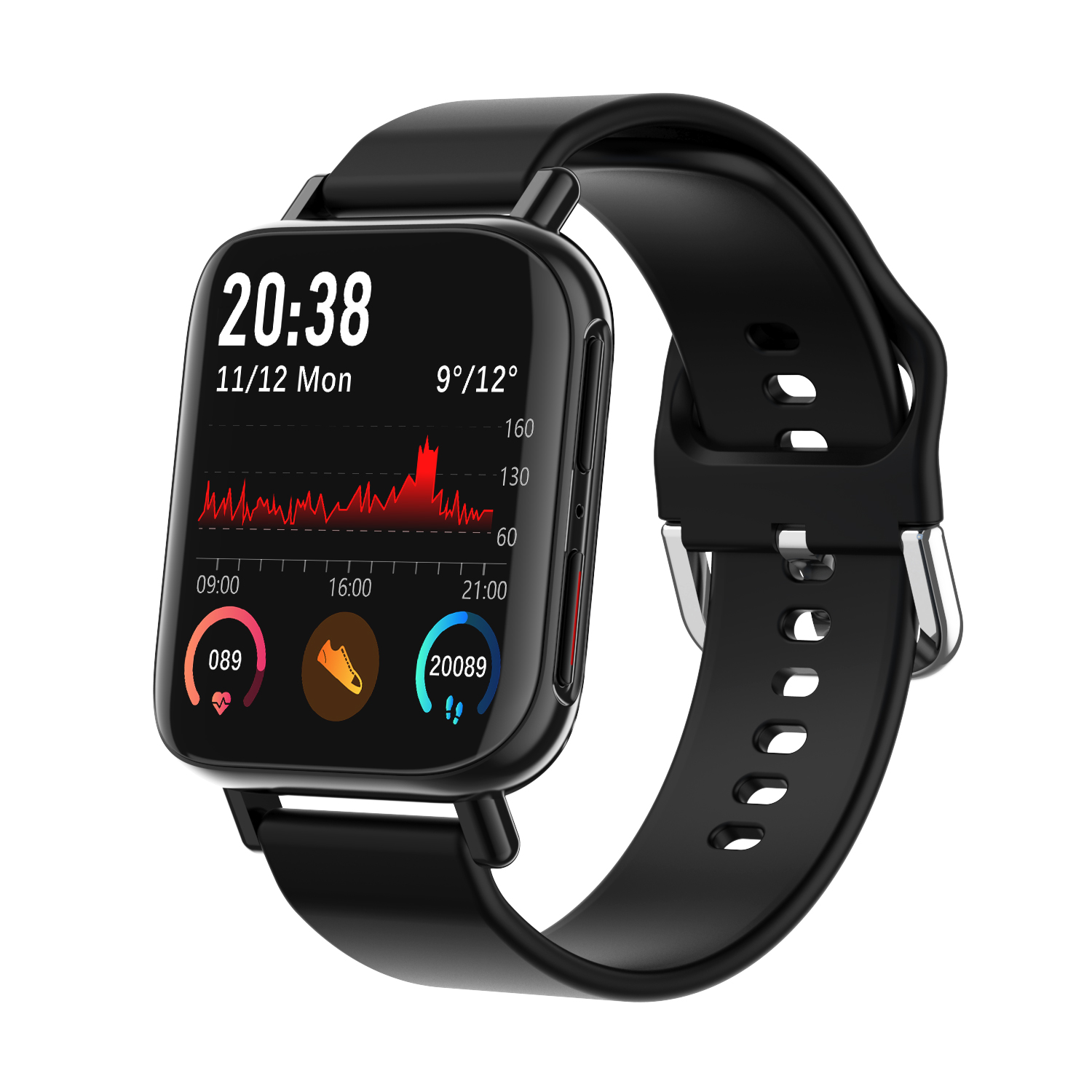 

M96 1.54 inch Bluetooth Call Smart Watch Heart Rate IP67 Waterproof Sports Watch - Black