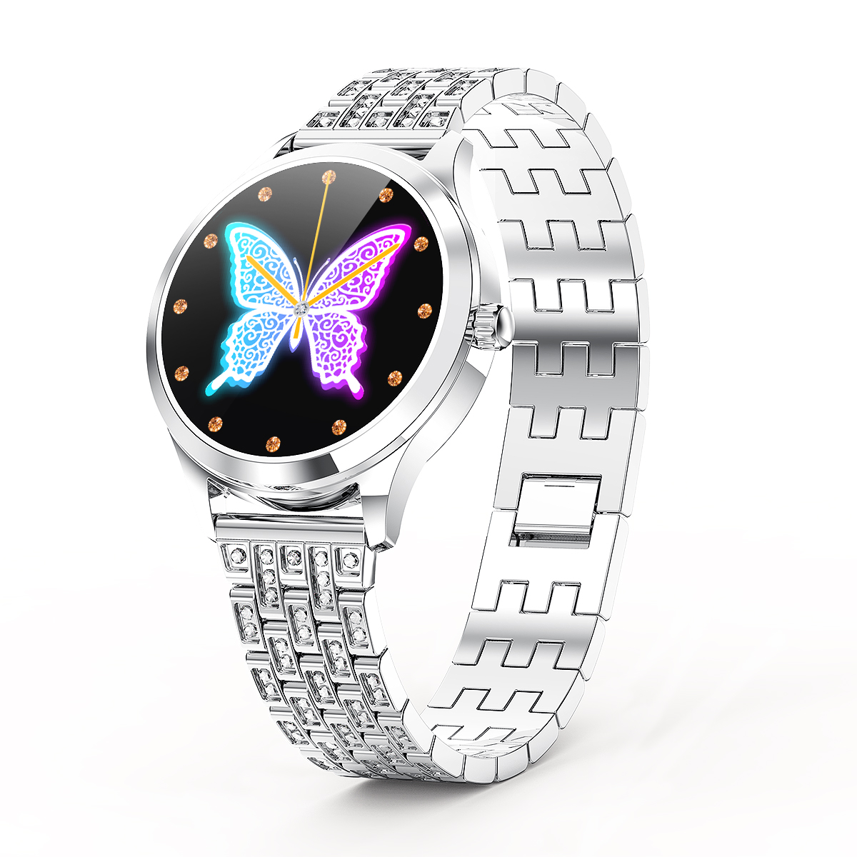 

LW07 Female Smart Watch Full Touch Screen Health Monitoring Fitness Tracker Waterproof Women Smart Watch - Silver