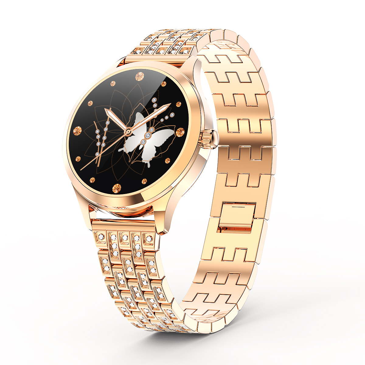 

LW07 Female Smart Watch Full Touch Screen Health Monitoring Fitness Tracker Waterproof Women Smart Watch - Gold