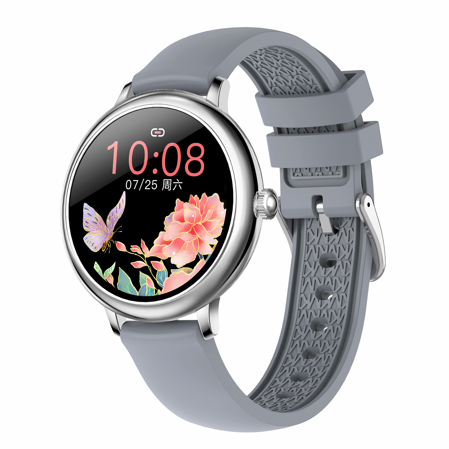 

CF80 Large Screen Stylish Multi-function Waterproof Female Smart Watch Bracelet - Silver