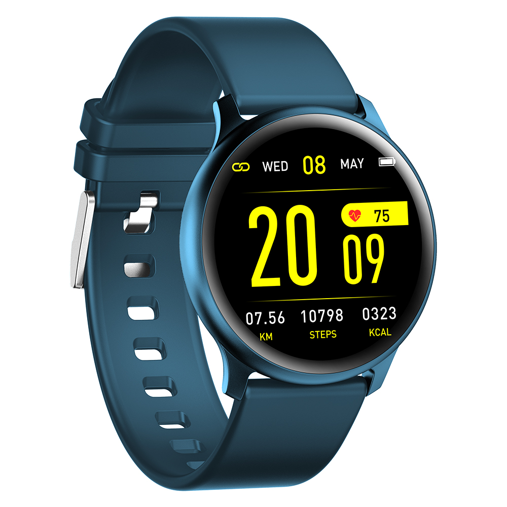 

LEMONDA SMART KW19 1.3-inch Full Touch Screen Smart Watch Sleep Heart Rate Monitor IP67 Waterproof Watch - Blue