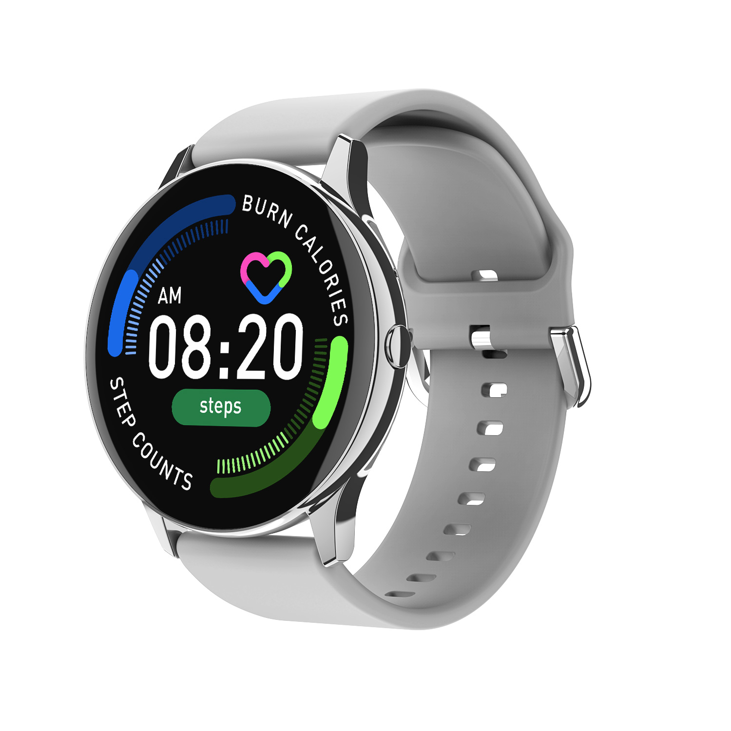 

U18 1.3-inch Touch Screen Smart Watch Heart Rate Monitor IP67 Waterproof - Silver