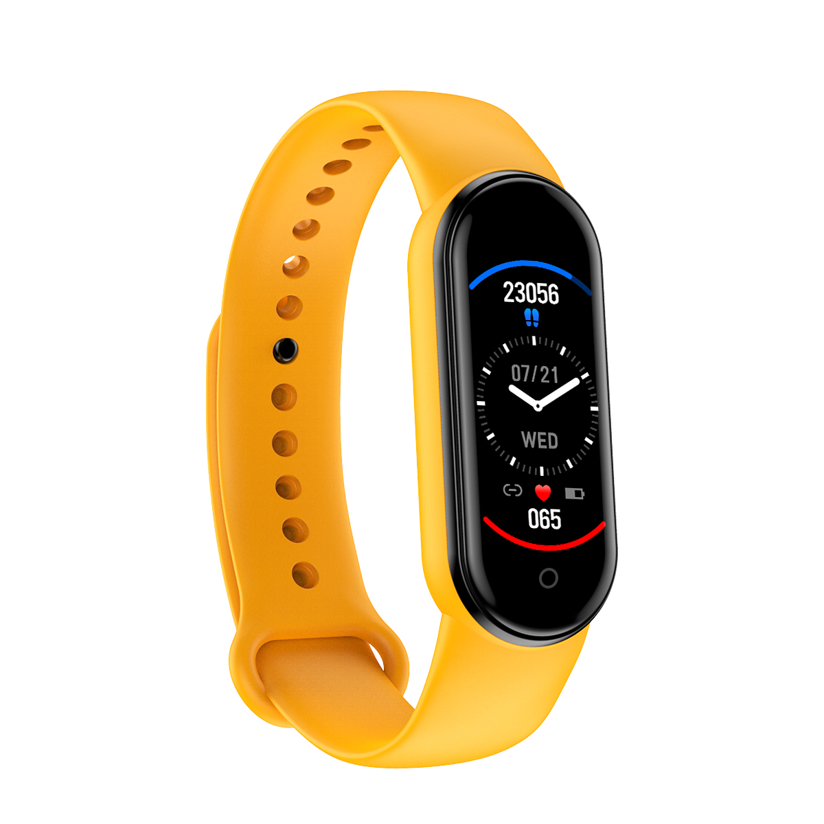 

M5 0,96-дюймовый Смарт-часы Fitness Tracker Realtek8752 Chip Chip Monitor - Желтый