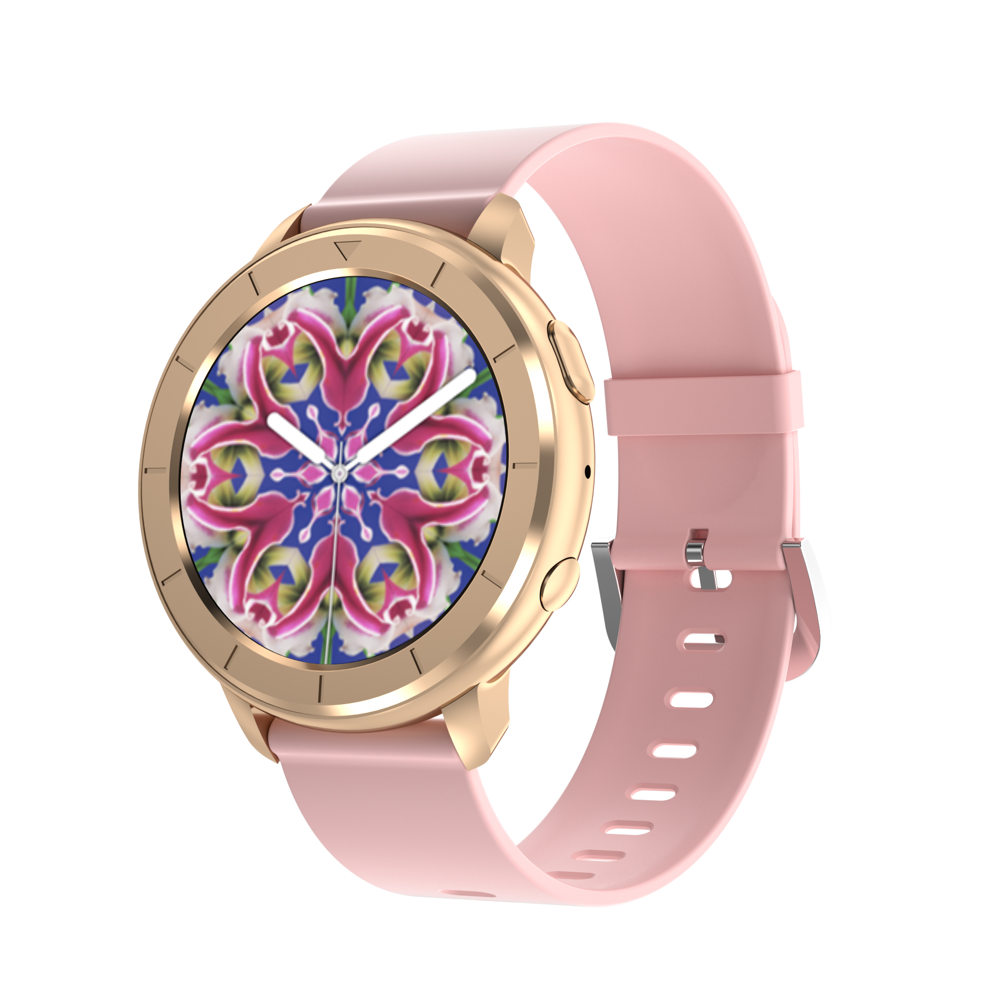 

Q19 Full Touch Full Round Smart Bluetooth Calling Waterproof Smart Watch - Pink