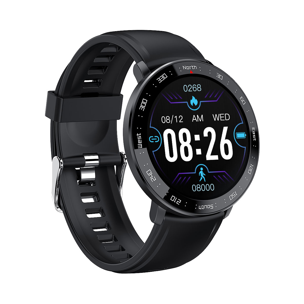 

ZL03 1.3-inch Full Touch IPS Screen Health Monitoring Sports Smart Watch - Black