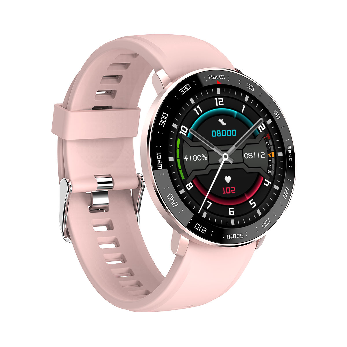 

ZL03 1.3-inch Full Touch IPS Screen Health Monitoring Sports Smart Watch - Pink