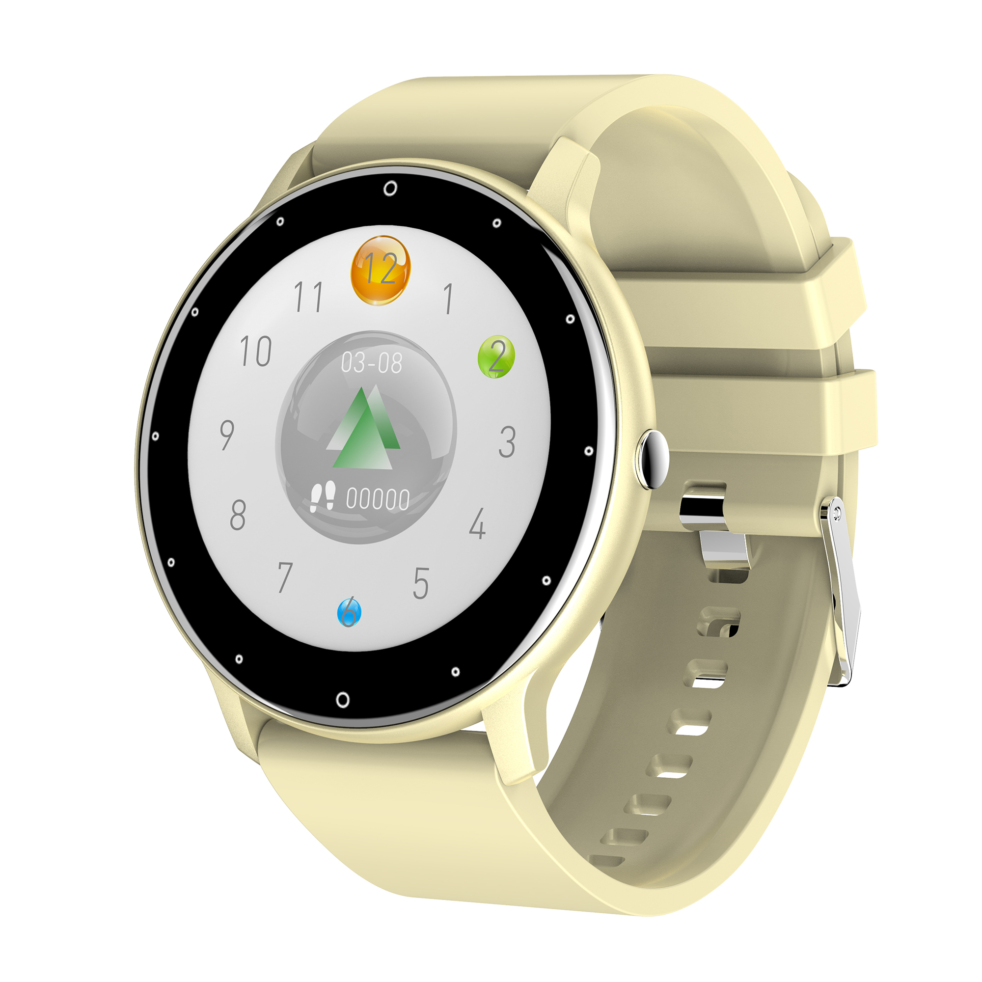

ZL02 HD Full Touch Screen IP67 Waterproof Health Monitoring Sports Smart Watch - Yellow, Universal