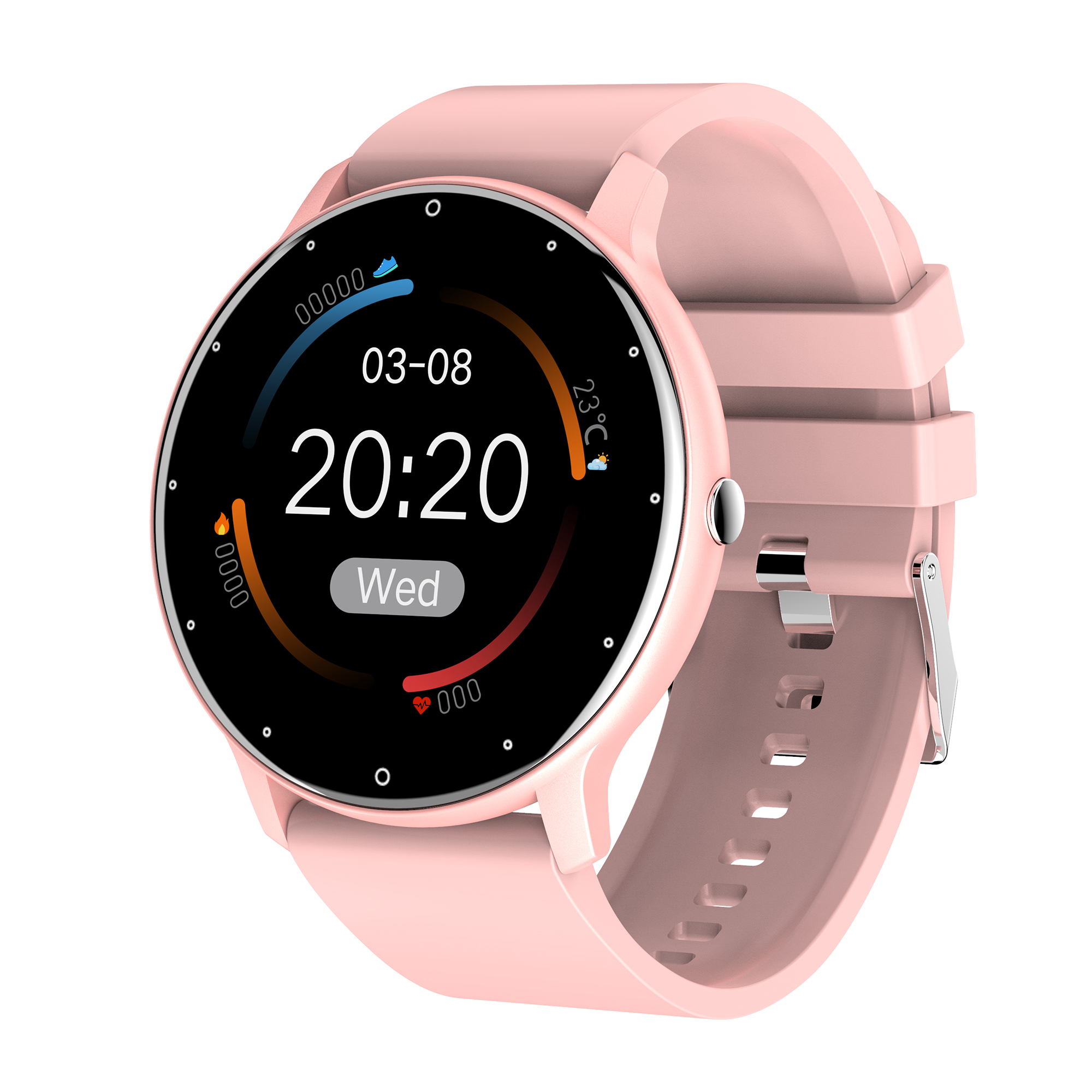 

Lemonda Smart ZL02 1,28-дюймовый Полный Кружок Полный Сенсорный Мониторинг Здоровья Спортивных Смарт-часы - Розовый
