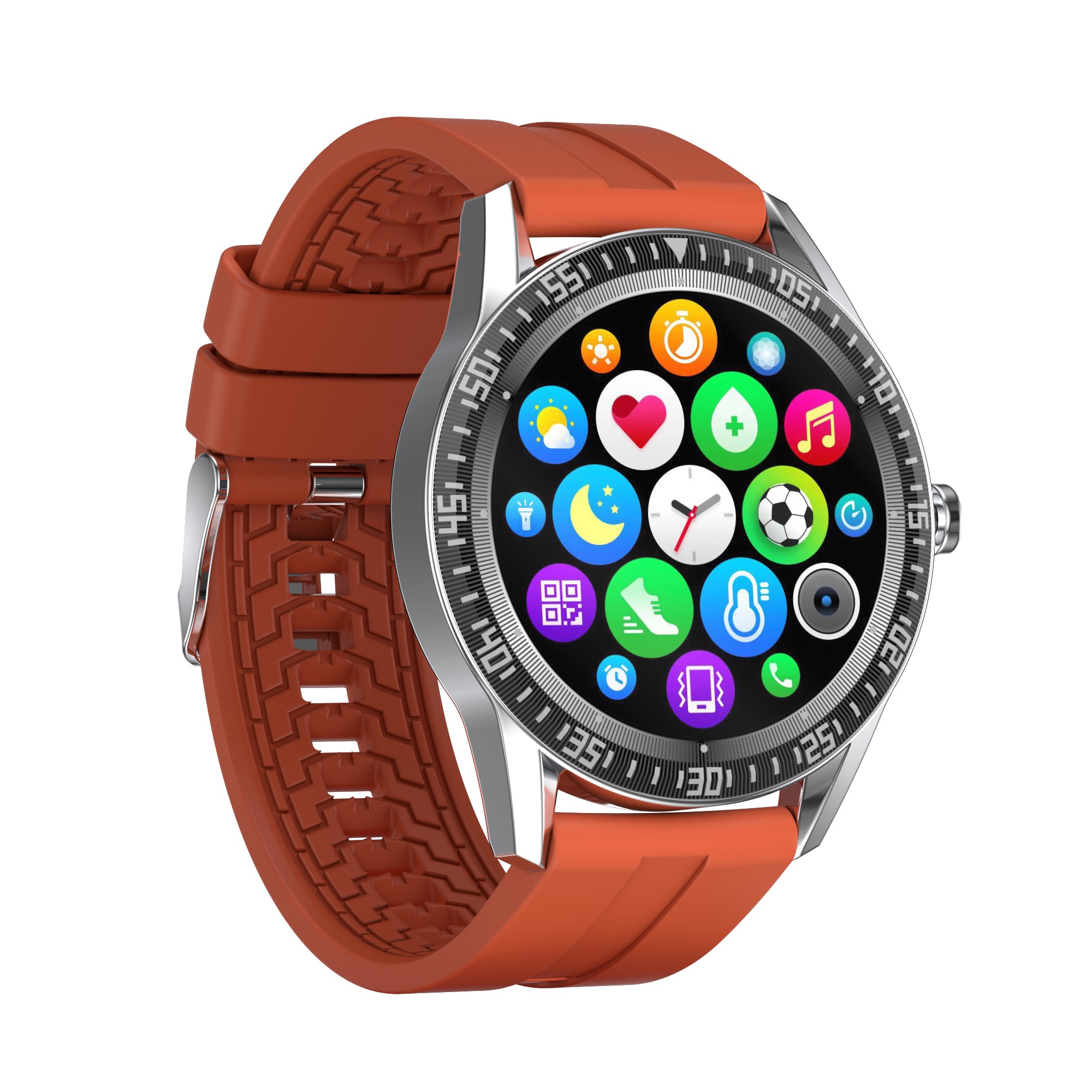 

N70 1.28 inch Bluetooth Call Music Play Smart Watch IP67 Waterproof Health Monitoring Multi-sports Smartwatch - Orange