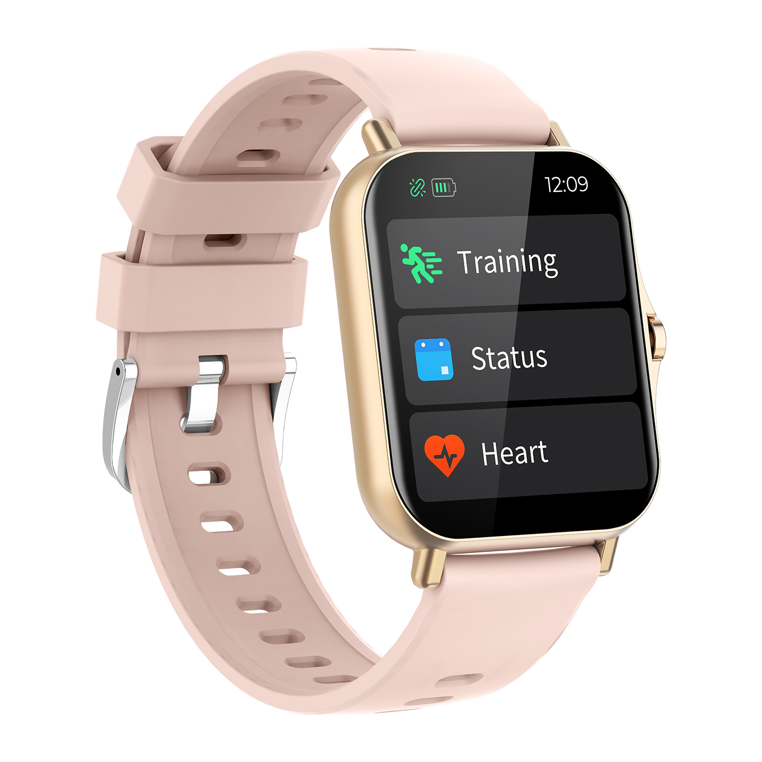 

S38 1.69 inch Touch Screen Smart Watch Bluetooth Heart Rate Sleep Monitoring IP67 Waterproof Fitness Tracker Sports Smart Bracelet - Gold