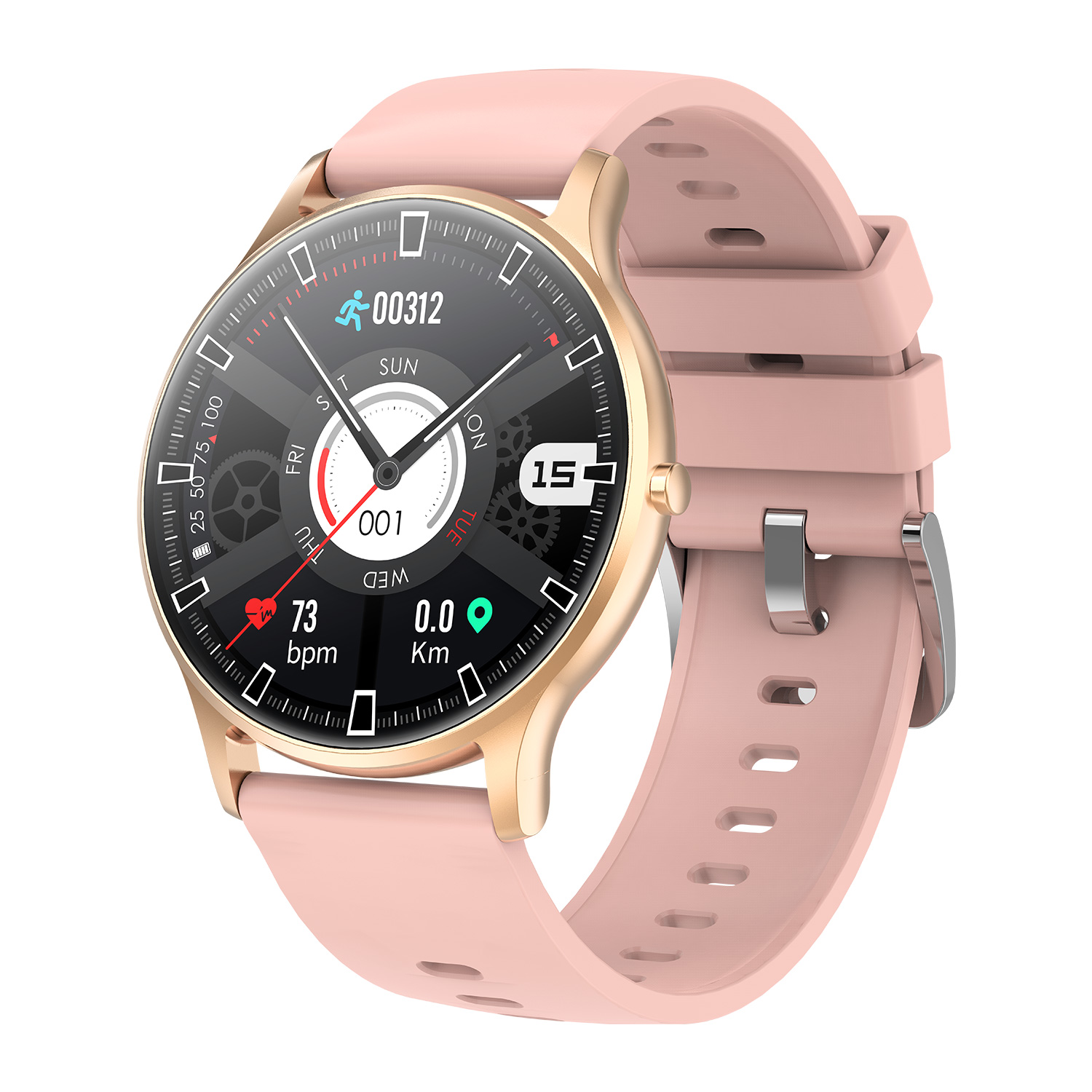 

S33 1.28 Дюйма Круглый Сенсорный Экран Bluetooth Smart Watch Repeate Monding Monitoring IP67 Водонепроницаемый Фитнес Спортивный Умный Браслет - Золото
