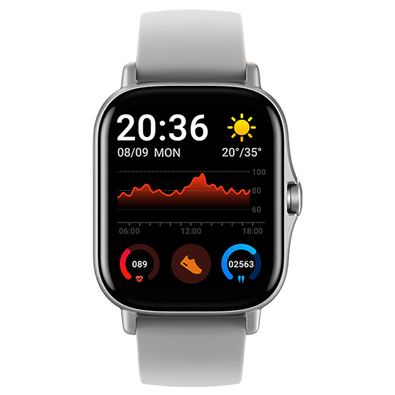

GT20S 1.69 inch Touch Screen Health Tracker Smart Watch Support Bluetooth Call Music Playback, Silicone Strap - Grey