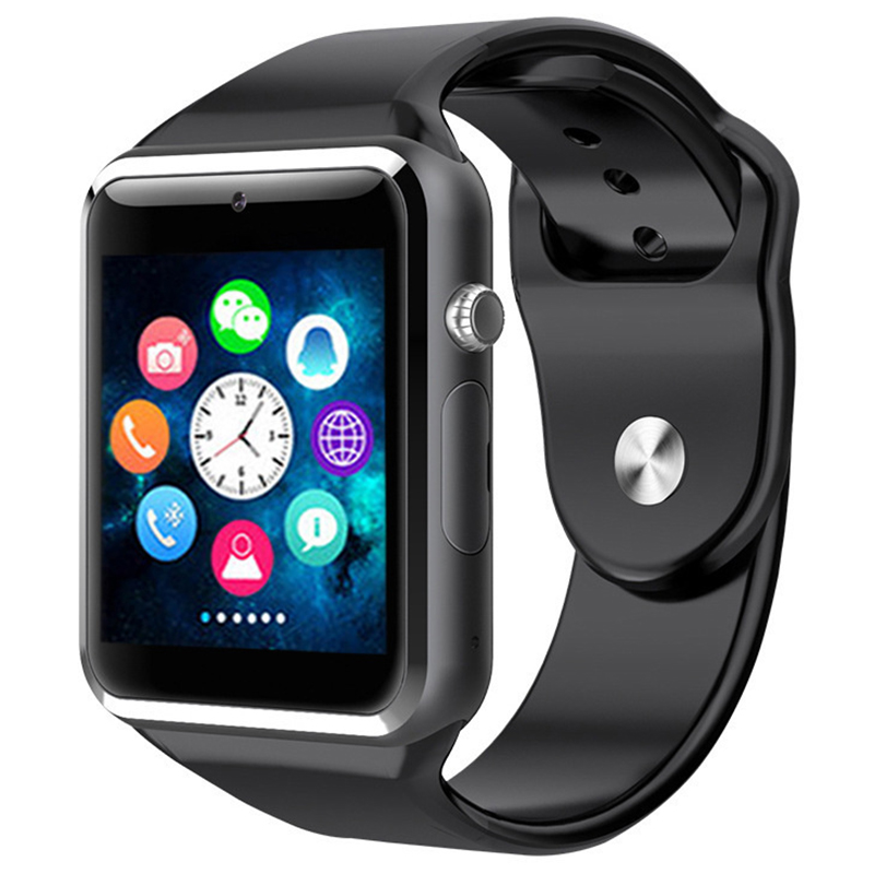 

A1 1.54 inch Bluetooth Wrist Watch with Camera Sports Pedometer Sleep Monitor SIM Card Smart Watch - Grey