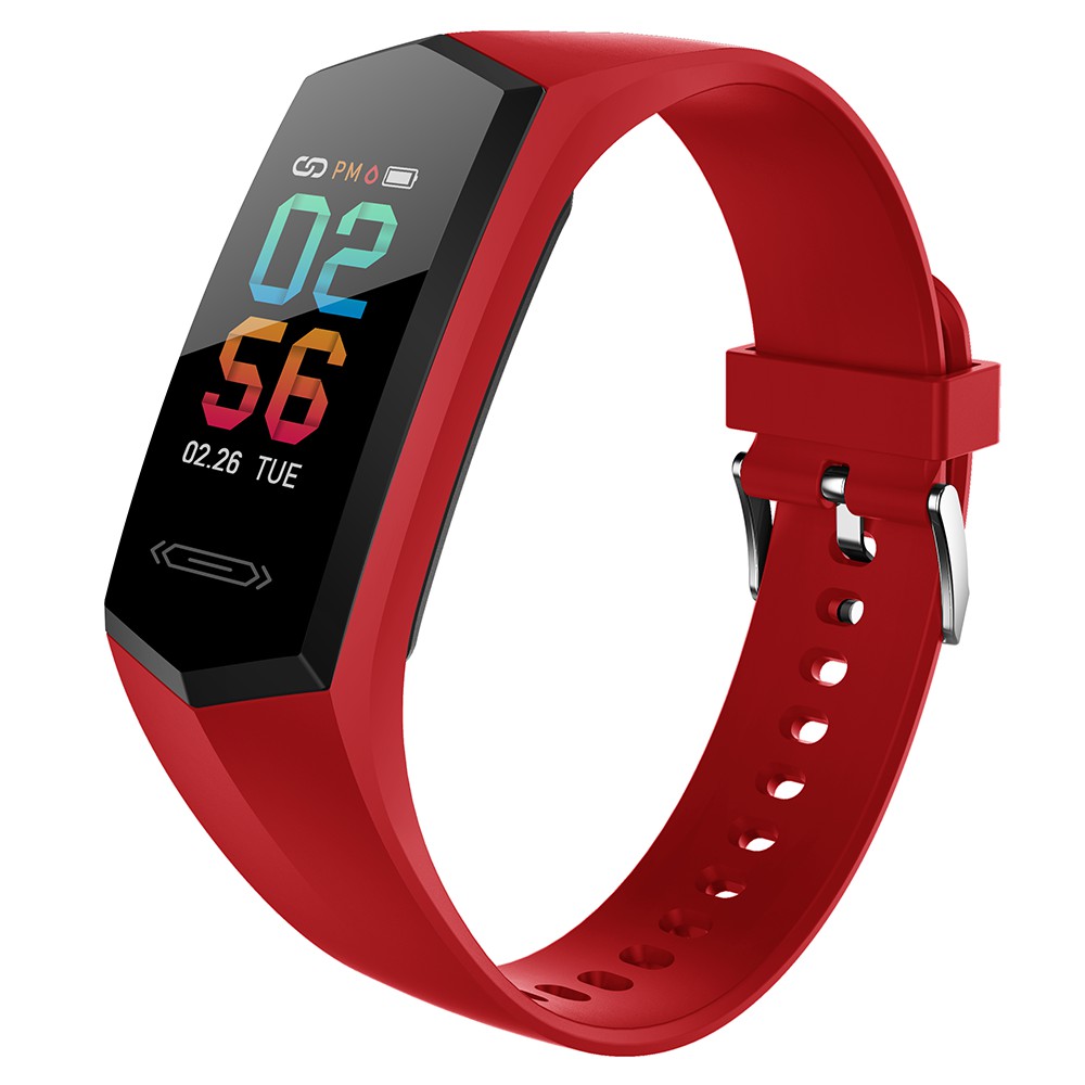 

V17S 0,96 Дюйма HD Touch IP-экран Smart Watch IP68 Водонепроницаемый Спортивный Браслет С Кислородом Крови / Мониторинг Сердечных Сокращений - Красный