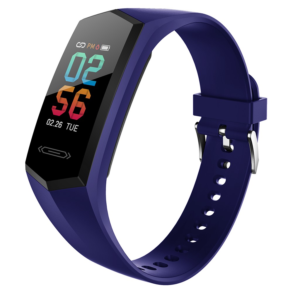 

V17S 0.96 inch HD Touch IPS Screen Smart Watch IP68 Waterproof Sports Bracelet with Blood Oxygen/Heart Rate Monitoring - Blue