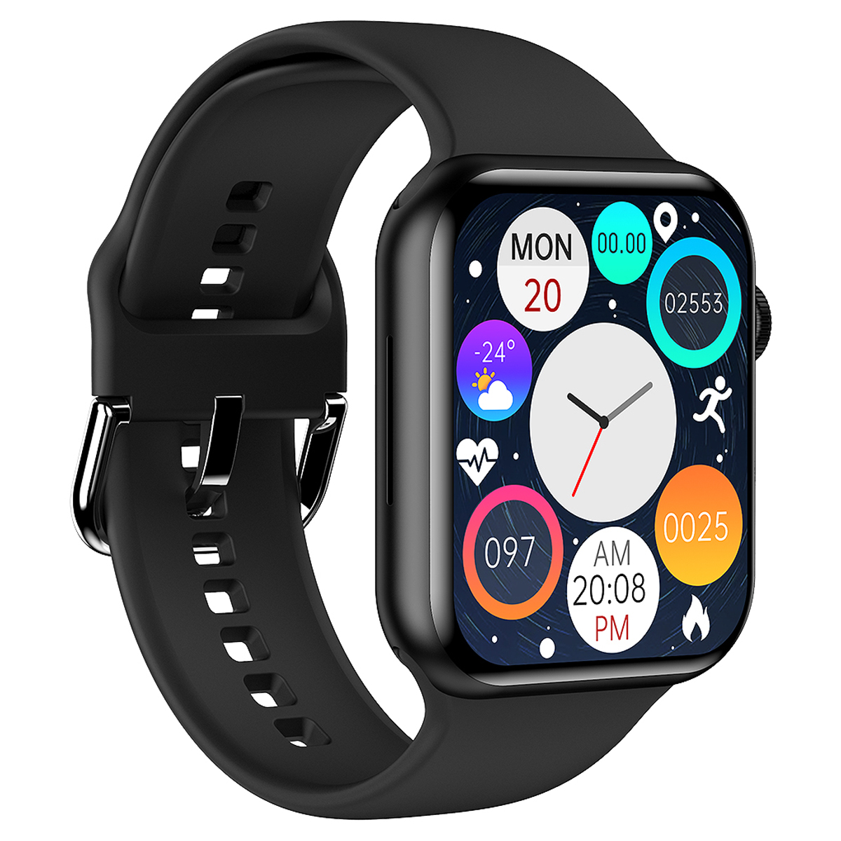 

Lemfo S7 Pro 1.81inch Smartwatch Bluetooth Calling Bracelet Bracelet Wireless Зарядка NFC Watce - Черный