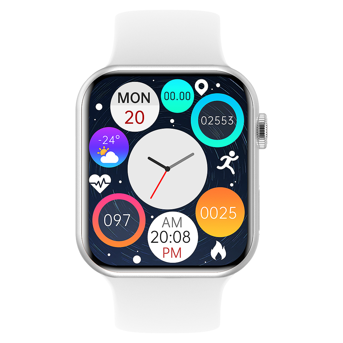 

LEMFO S7 Pro 1.81inch Smartwatch Bluetooth Calling Fitness Bracelet Wireless Charging NFC Wrist Watch - Silver