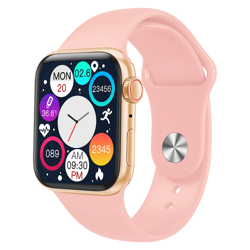 

i7mini Smart Watch 1.62 inch Full Screen Health Monitoring Bracelet with Bluetooth Call Multiple Games IP67 Waterproof Sports Watch - Pink