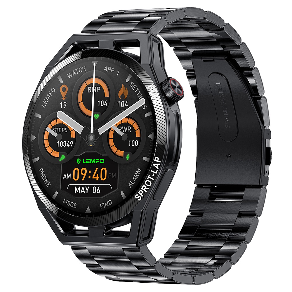 

LEMFO LF31 1.32inch Round Screen Smart Watch NFC Bluetooth Call Waterproof Wristband, Steel Strap