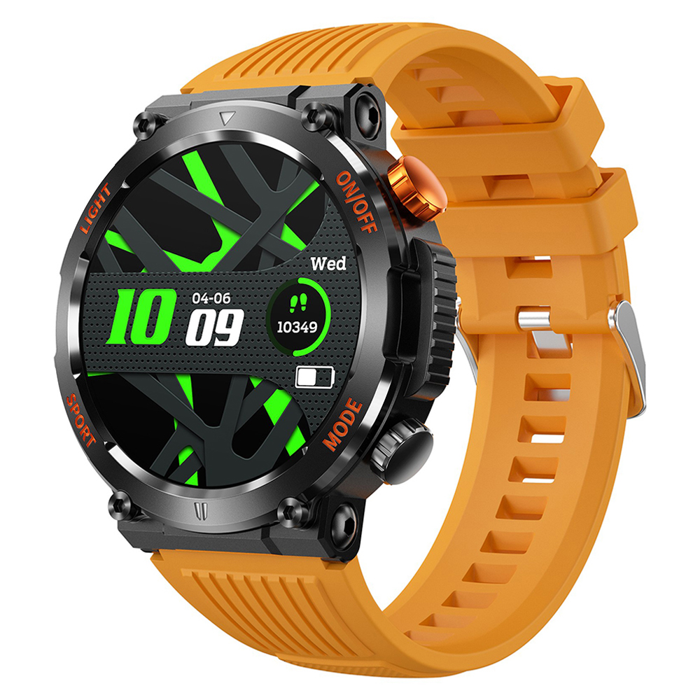 

HT17 Smart Watch 1,46 "hd -bildschirm Wasserdichtes Aktivitäts -tracker -armband Mit LED -taschenlampe Herzfrequenzschlafmonitor - Orange