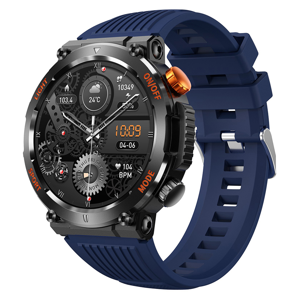 

HT17 Smart Watch 1,46 "hd -bildschirm Wasserdichtes Aktivitäts -tracker -armband Mit LED -taschenlampe Herzfrequenzschlafmonitor - Blau