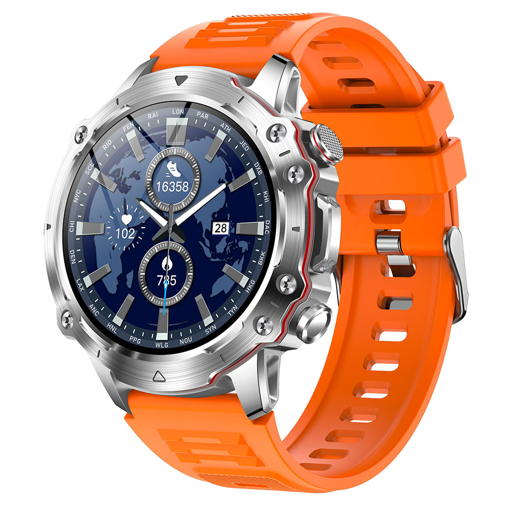 

V91 Outdoor Wasserdichtes Anti-drop-1,52-zoll-bluetooth-bluetooth-smart-armband Für Die Gesundheit Von Gesundheitsüberwachungen - Orange