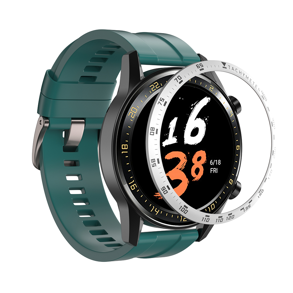 

47mm Width Anti Scratch Metal Smartwatch Dial Bezel Rings Accessory for Huami Amazfit GTR - Silver, Other Phone Models