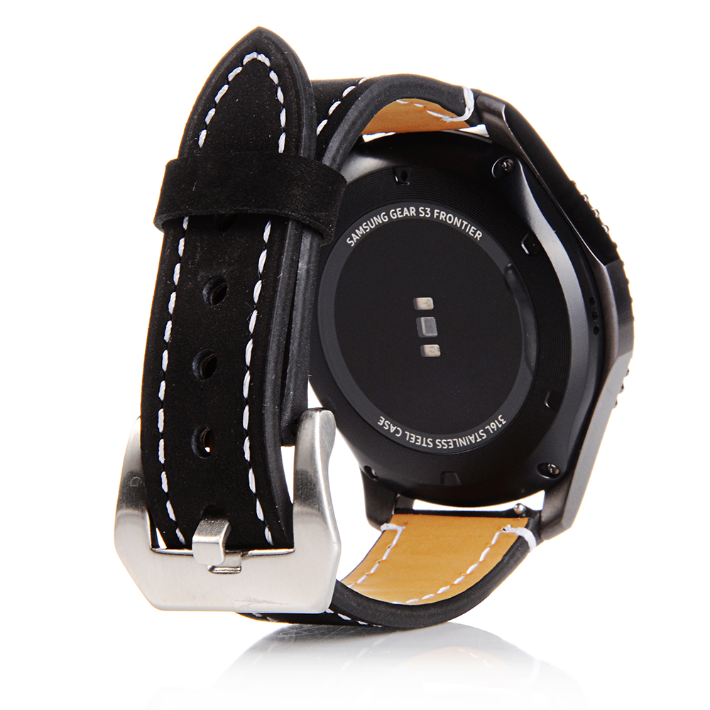 

22 -мм Матовая Кожа Кожа Умная Часовая Замена Ремня Для Huawei Watch GT 2e/gt2 46 мм - Черный, Huawei Watch GT 2e