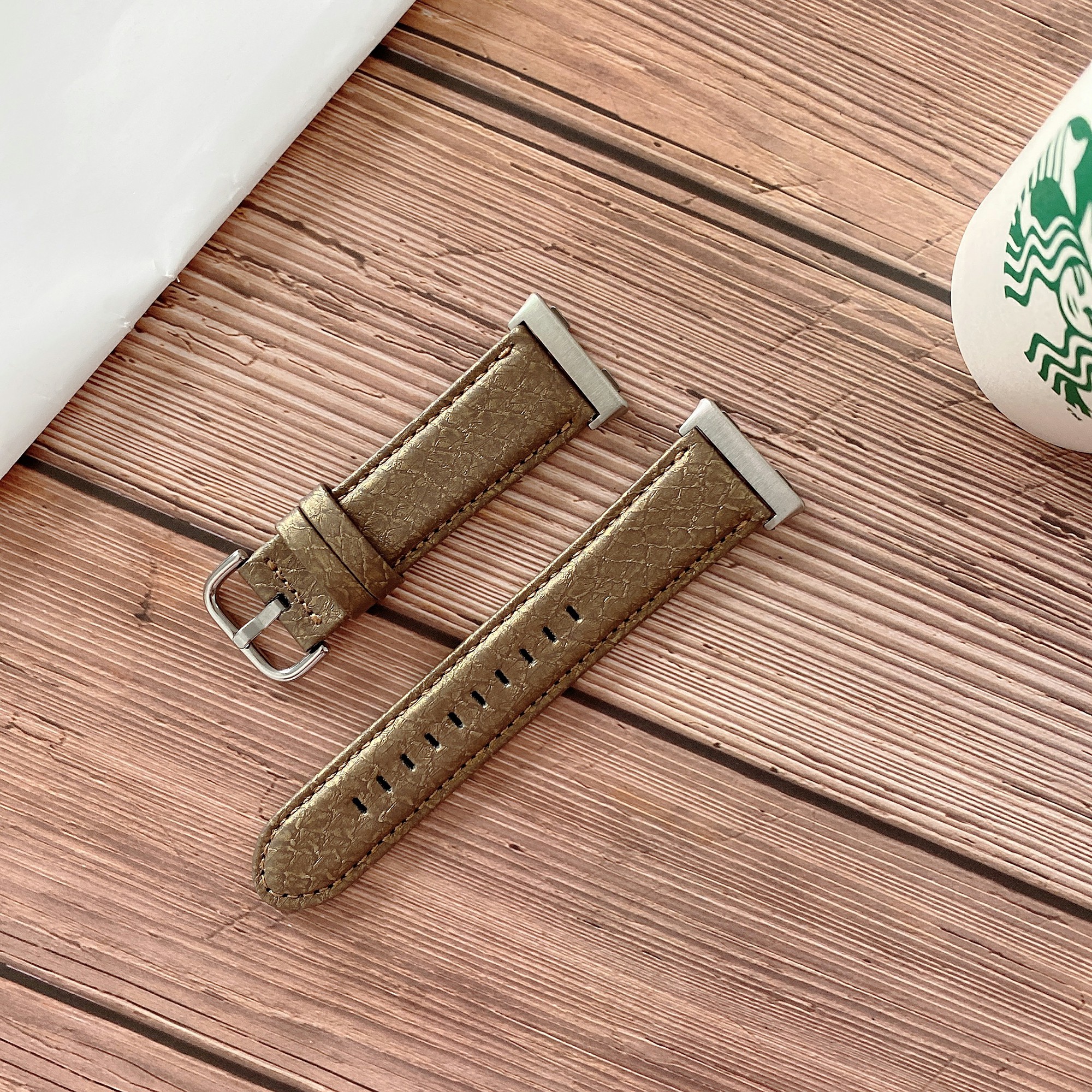

Shell Skin Only Leather Watch Band Для Oppo Watch 46 мм - Коричневый, Other OPPO Models