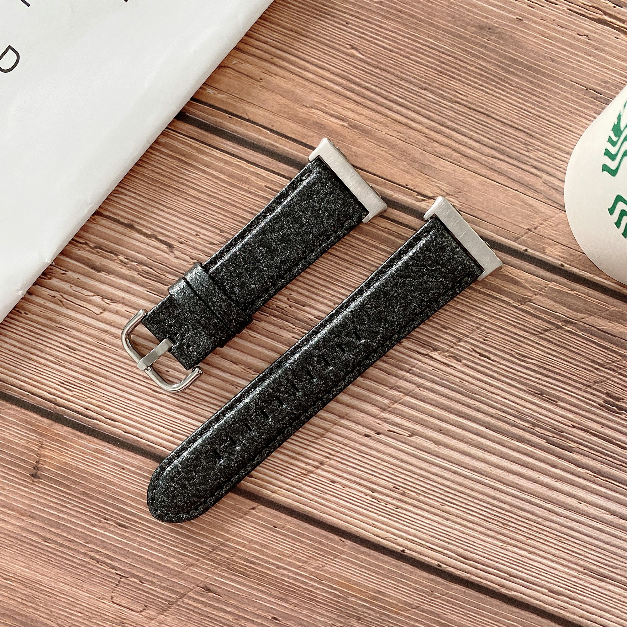 

Кожаная Кожа Из Натуральной Кожи Band Для Часов OPPO 41mm - Чернить, Other OPPO Models