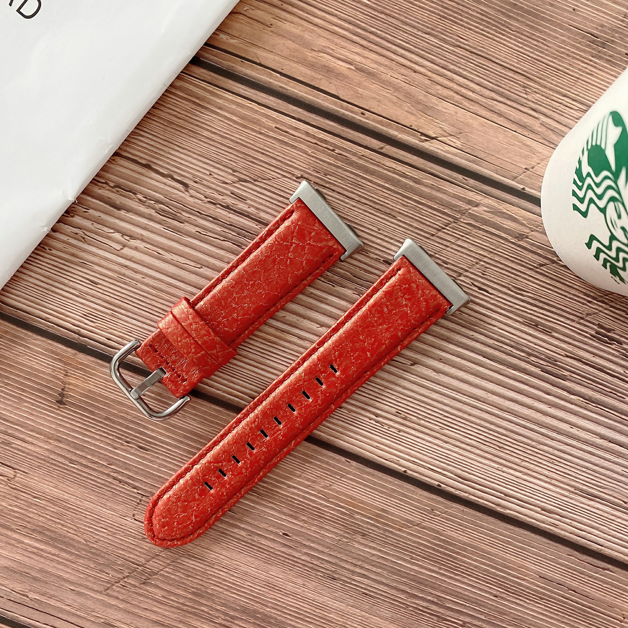 

PU Leather Smart Watch Band for OPPO Watch 46mm - Red, Other OPPO Models