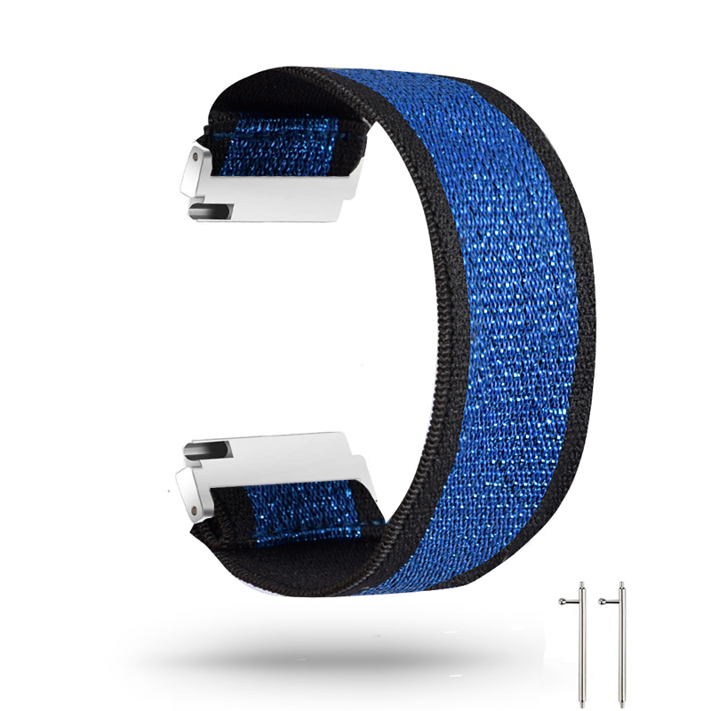 

22mm Colorful Nylon Watch Band for Huawei Watch GT 2e/GT/GT 2 46mm - Black/Blue, Huawei Watch GT