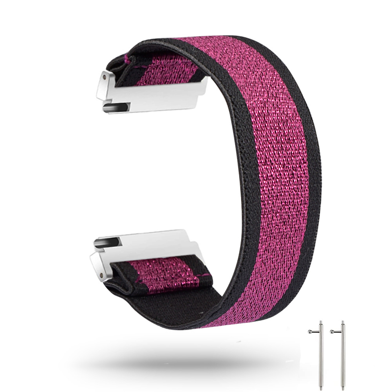 

22mm Colorful Nylon Watch Band for Huawei Watch GT 2e/GT/GT 2 46mm - Black/Rose, Huawei Watch GT
