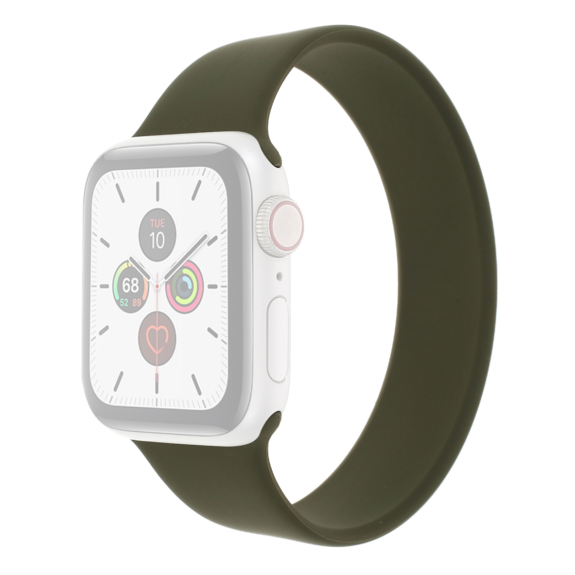 

Silicone Adjustable Smart Watch Band Wrist Strap for Apple Watch Series 6 SE 5 4 40mm / Series 1/2/3 38mm, Size: L - Green, Apple Watch Series 1 38mm