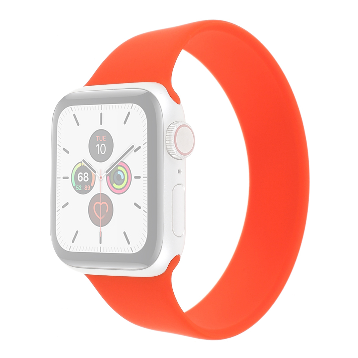 

Silicone Smart Watch Band Wrist Strap for Apple Watch Series 4/5/6/SE 44mm / Apple Watch Series 1/2/3 42mm, Size: L - Orange, Apple Watch Series 6 44mm