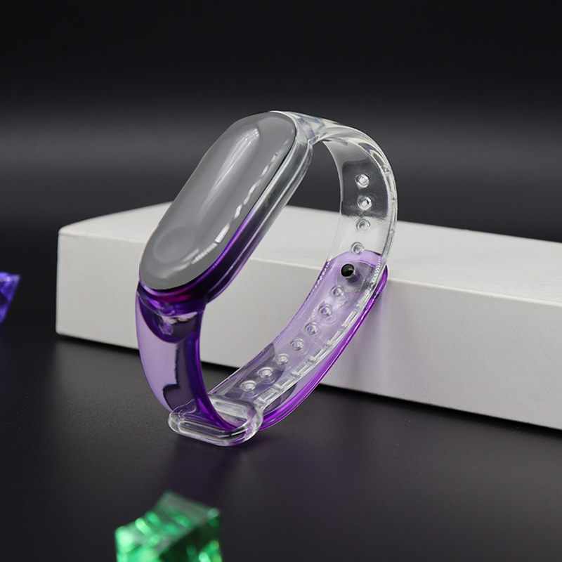 

Clear Soft TPU Smart Watch Band Best Spectmation Для Xiaomi Mi Band 5 - Пурпурный, Xiaomi Mi Band 5