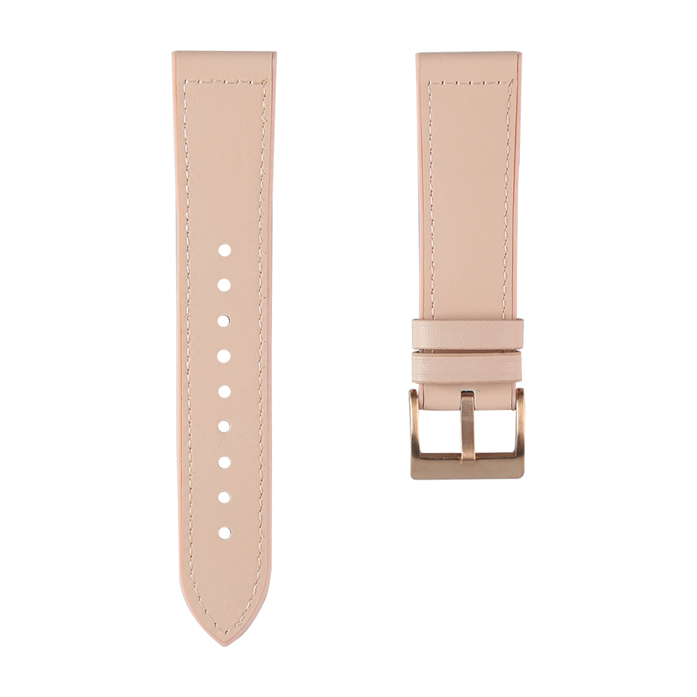 

20mm Leather Coated TPU Watch Strap for Samsung Galaxy Watch Active1/2 / Galaxy Watch 42mm etc. - Light Pink, Universal