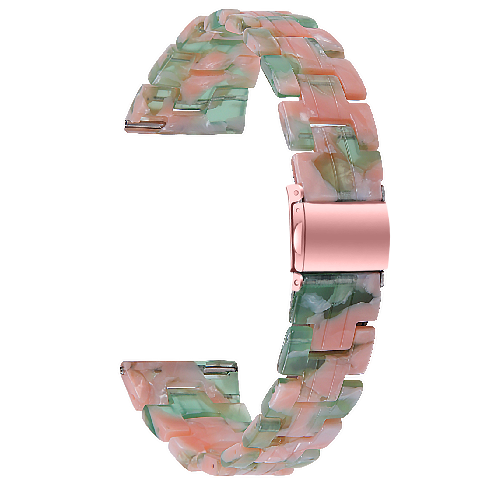 

Light Weight Colorful Stylish Resin Watch Band for Huami Amazfit Youth/Sports Smart Watch 20mm - Pink Green, Other Phone Models