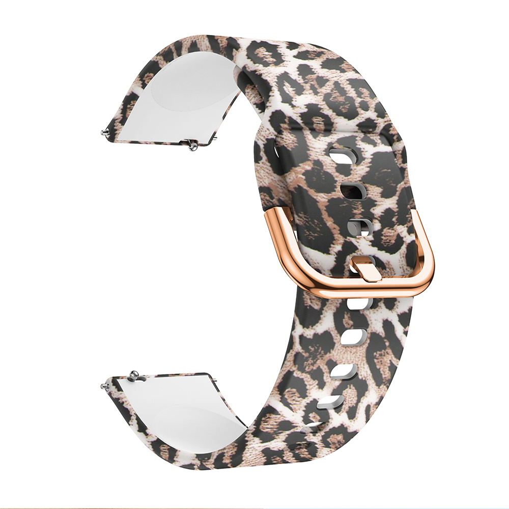 

Colorful Pattern Printed Silicone Watch Band for Samsung Galaxy Watch Active 22mm - Brown Leopard, Universal